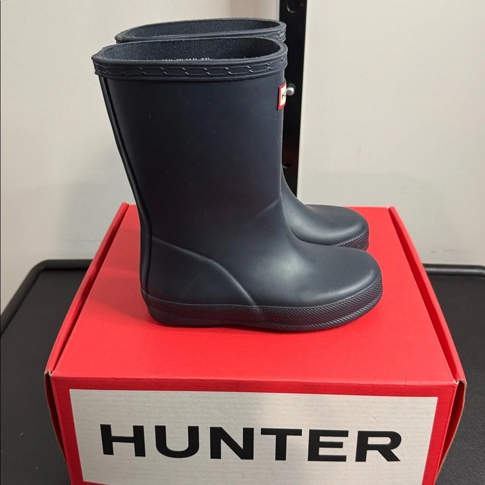 Hunter Kids Toddler Navy First Classic Boots Size 9 Boys/10 Girls New NIB